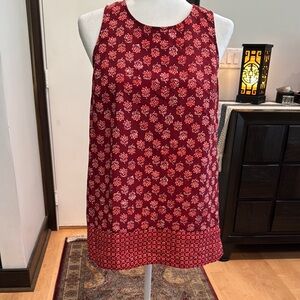 Michael Kors Red and White Sleeveless Tank Top